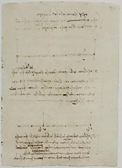 Appunti de Física del Codice Forster II, c.153r, conservado en el Victoria and Albert Museum de Londres.
