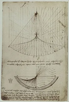 Observaciones sobre la luz reflejada en un espejo, escrita por Leonardo da Vinci, perteneciente al Codice Arundel 263, c.87v, conservado en el British Museum de Londres.