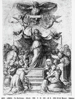Renaissance Period Artwork Imprime: Study for a religious composition with the Virgin