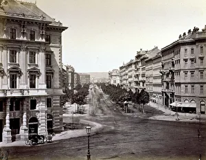 Vienna City View Imprime: View of Vienna from the Krtner Ring