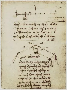 Renaissance Engineering Drawings Imprime: Weights applied to the angles of an octagonal arch