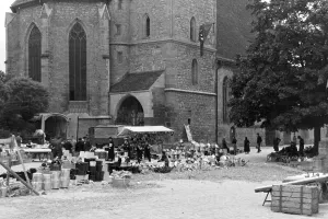 Impresión enmarcada : Nürnberg. Mercado en Núremberga, Alemania décadas de 1930