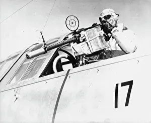 Retro Aviation Images Imprime: An Axis Ship Is His Target -- A U