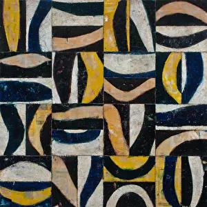 Marzo Imprime: Formas y formas audaces se construyen con capas de pintura encaustica.