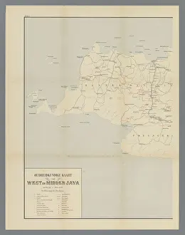 Mapa Imprime: Mapa de Java Occidental y Central, parte izquierda.
