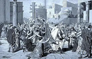 William Shakespeare Imprime: The Meiningen Antony from the Corpse of Caesar