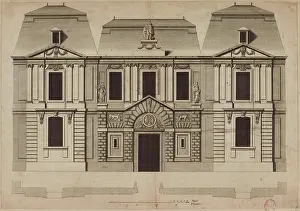 Carnavalet Museum Collection Imprime: Plan and Elevation of the Facade of the Carnavalet Hotel