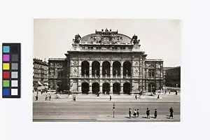 Impresiones de Est, Ópera Ring - Ópera Estatal - Fachada principal, Bruno Reiffenstein -, fotógrafo Septiembre Imprime: Primera foto, Anillo de la Ópera - Ópera Estatal - Fachada principal