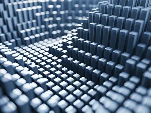 High Quality 3d Illustration Imprime: 3d render of abstract data structure