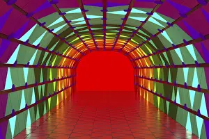 Embellished Architectural Style Imprime: 3d rendering of backgrounds abstract