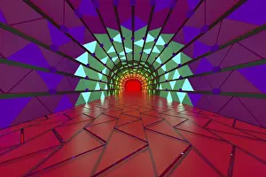 Computer Graphic Artwork Imprime: 3d rendering of backgrounds abstract