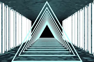 Modern Architectural Style Renderings Imprime: 3d rendering of backgrounds abstract