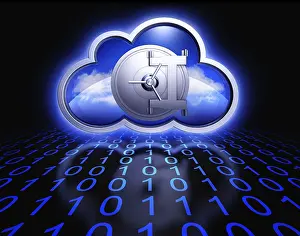 Cloud Computing Concept Imprime: 3D rendering of an cloud computing concept