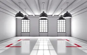 Studio Photography Backgrounds Imprime: 3D rendering of a studio background
