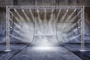Studio Background Imprime: 3D rendering of a studio background