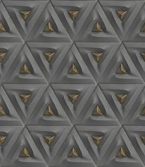 Contemporary Interior Decoration Imprime: This abstract 3D geometric pattern features intricate triangular designs