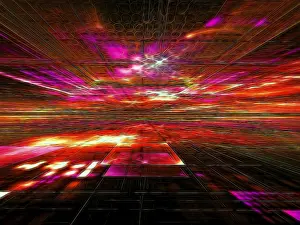 Virtual Reality Concept Imprime: Abstract bright technology background - computer-generated image