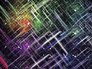 Computer Generated Images Imprime: Abstract computer-generated image - randomly lines