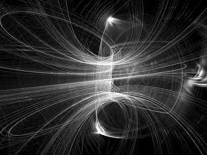 Fractal Geometry Background Imprime: Abstract dark background - computer-generated image