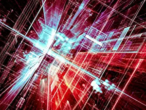 Abstract Computer Graphics Imprime: Abstract future technology background - computer-generated image