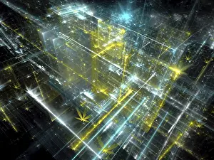Computer Generated Image Imprime: Abstract glass blur - computer-generated image