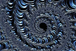 Fractal Geometry Design Imprime: Abstract metallic background - computer-generated image