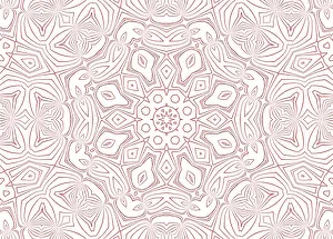 White Background Artwork Imprime: Abstract pattern of red lines on white background