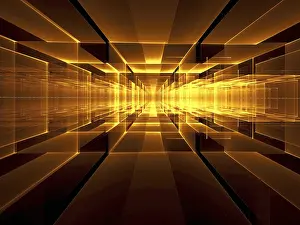 Abstract Technology Background Imprime: Abstract perspective technology background - computer-generated image