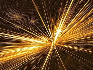 Fractal Geometry Background Imprime: Abstract rays burst - computer-generated image