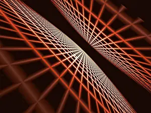 Fractal Geometry Design Imprime: Abstract simple tech background - computer-generated image