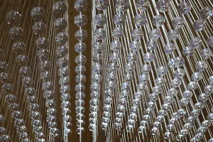 Abstract Geometry Design Imprime: Abstract strings and crystals arranged in geometric pattern