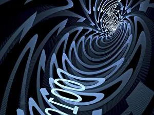 Symbolic Internet Picture Imprime: Abstract tech background - computer-generated image