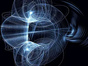 Computer Generated Fractals Imprime: Abstract tech background - computer-generated image