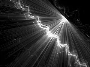 Fractal Art Design Imprime: Abstract tech background - computer-generated image
