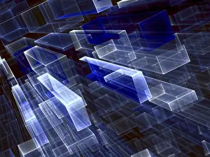 Computer Generated Image Imprime: Abstract tech background - computer-generated image