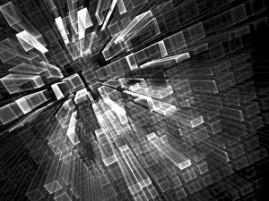 Abstract Tech Background Imprime: Abstract tech background - computer-generated image