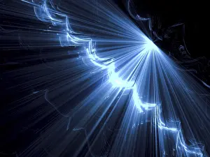 Fractal Art Design Imprime: Abstract tech background - computer-generated image