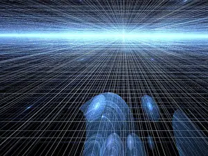 Computer Generated Image Imprime: Abstract tech background - computer-generated image
