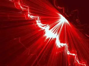 Fractal Art Design Imprime: Abstract tech background - computer-generated image