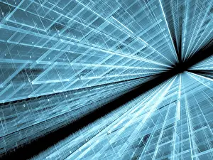 Technology Background Image Imprime: Abstract technology background - computer-generated 3d illustration