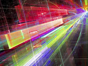 Abstract Technology Background Imprime: Abstract technology background - computer-generated 3d illustration