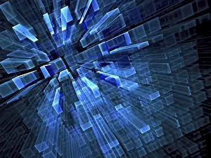 Abstract Technology Background Imprime: Abstract technology background - computer-generated image