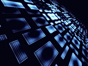 Abstract Technology Background Imprime: Abstract technology background - computer-generated image