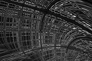 Fractal Geometry Design Imprime: Abstract technology background - computer- generated image