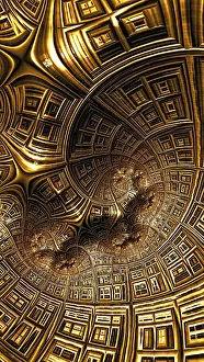 Fractal Geometry Images Imprime: Abstract textured surface - computer-generated image