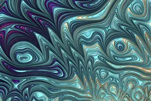 Online Banner Design Ideas Imprime: Abstract wavy background - computer-generated image