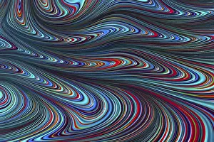 Abstract Fractal Background Imprime: Abstract wavy background - computer-generated image