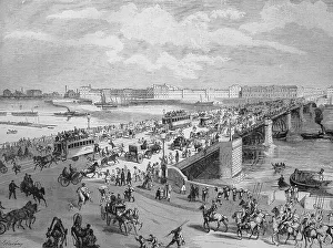 Russian Federation Historic Landmark Imprime: The Alexander Bridge after its completion