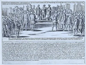 Ancient Roman Illustrations Imprime: Allocutio Imperatoris Triumphatis