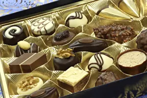 Chocolaty Delights Imprime: Assortment of chocolates in a box
